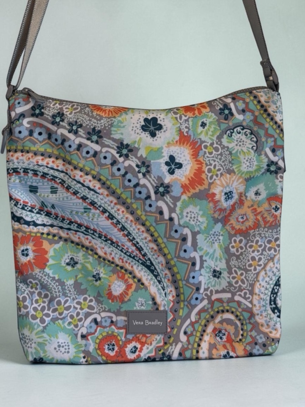 Vera Bradley Recycled Lighten Up Paisley Crossbody • Lightweight Travel Bag - Picture 4 of 11